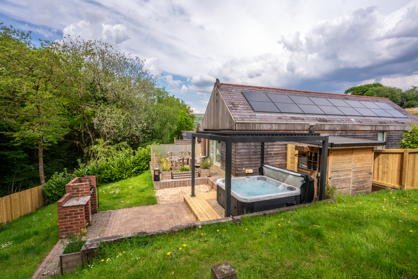 Sauna at Rosemary Lodge, Brecon View Eco Retreat